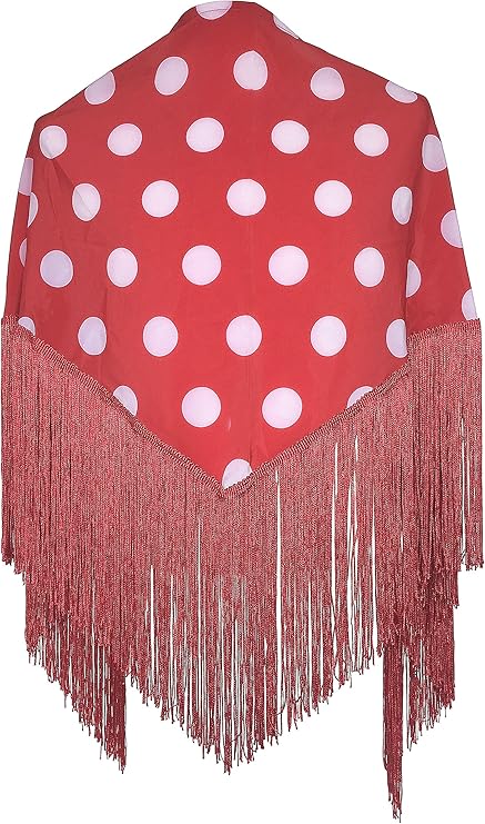 la senorita 西班牙弗拉门戈舞蹈披肩红色带白色圆点